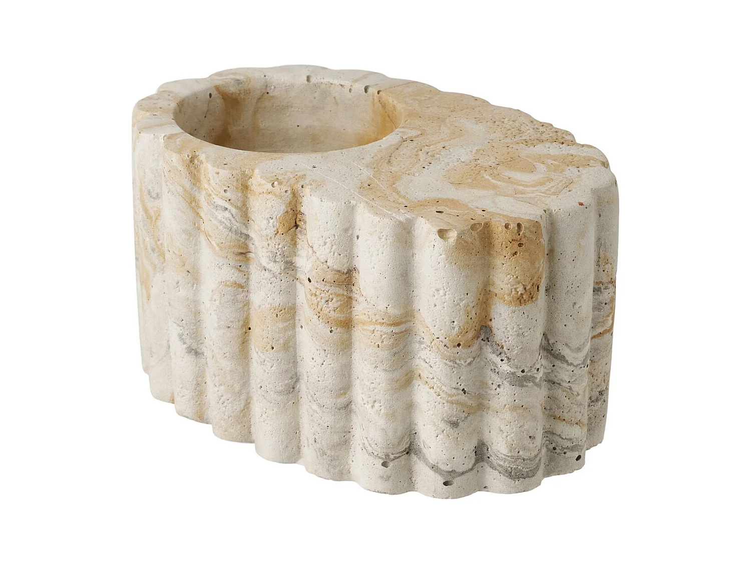 Bougeoir Tealight, Beige, 10,5x10,5x6 cm, Seven Design