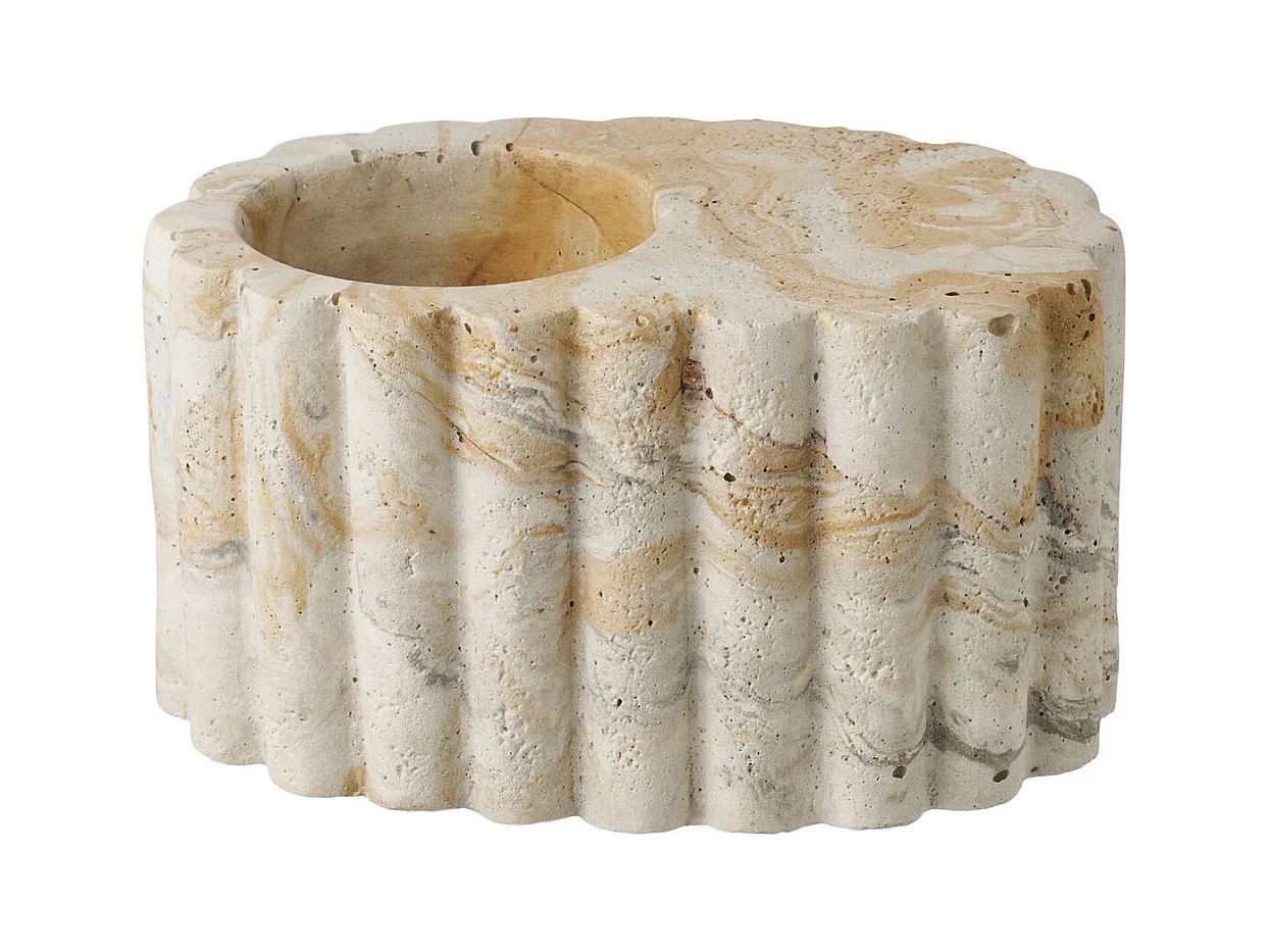 Bougeoir Tealight, Beige, 10,5x10,5x6 cm, Epikasa
