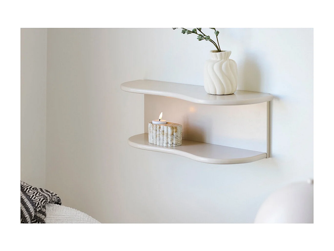 Świecznik Tealight, Beżowy, 10,5x10,5x6 cm, Seven Design