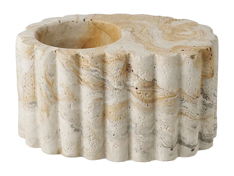 Świecznik Tealight, Beżowy, 10,5x10,5x6 cm, Seven Design