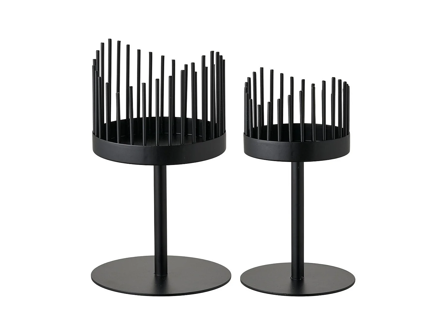 Portacandela HN27, Nero, 11x11x18 cm, Seven Design