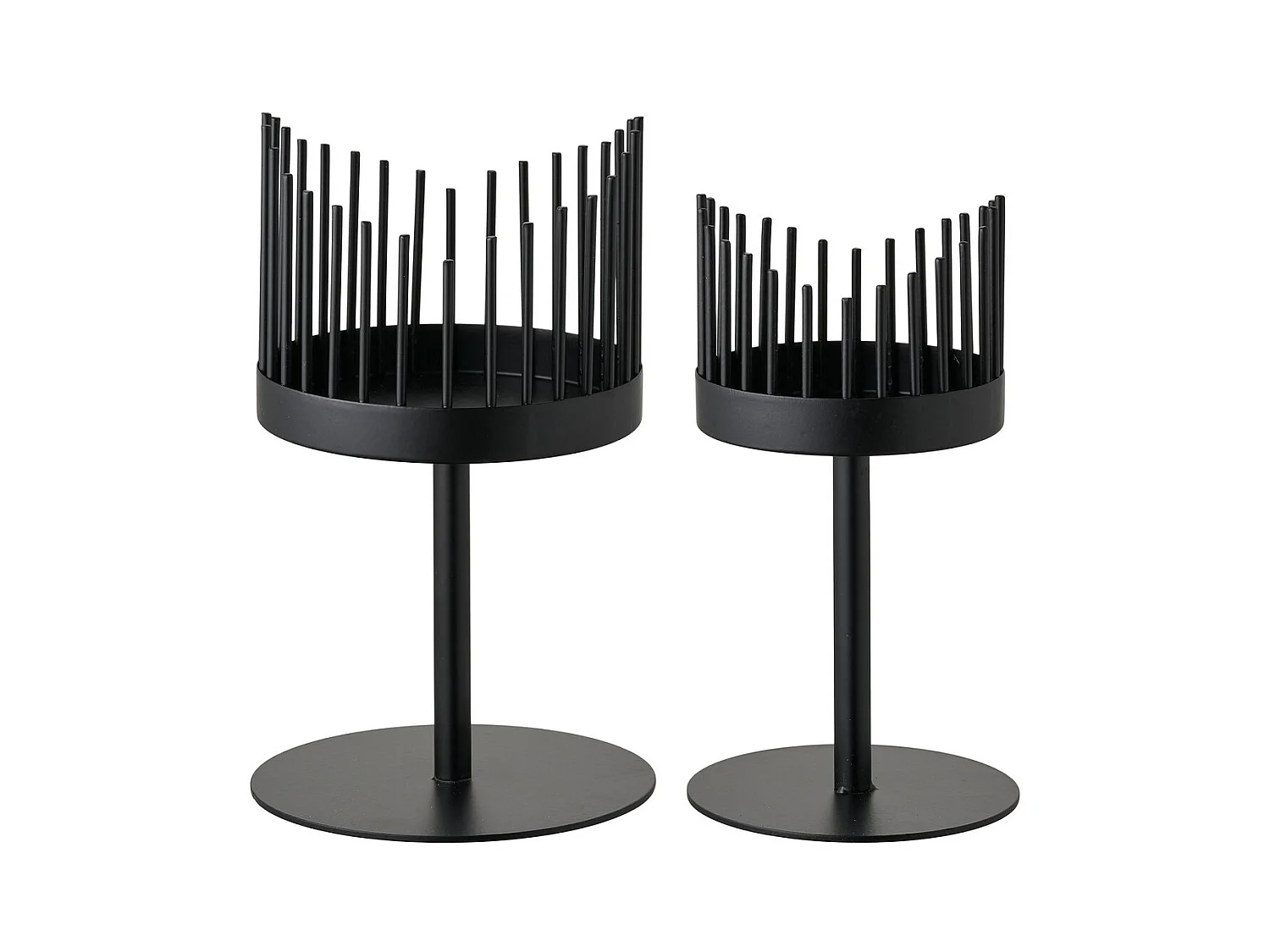 Portacandela HN27, Nero, 11x11x18 cm, Seven Design