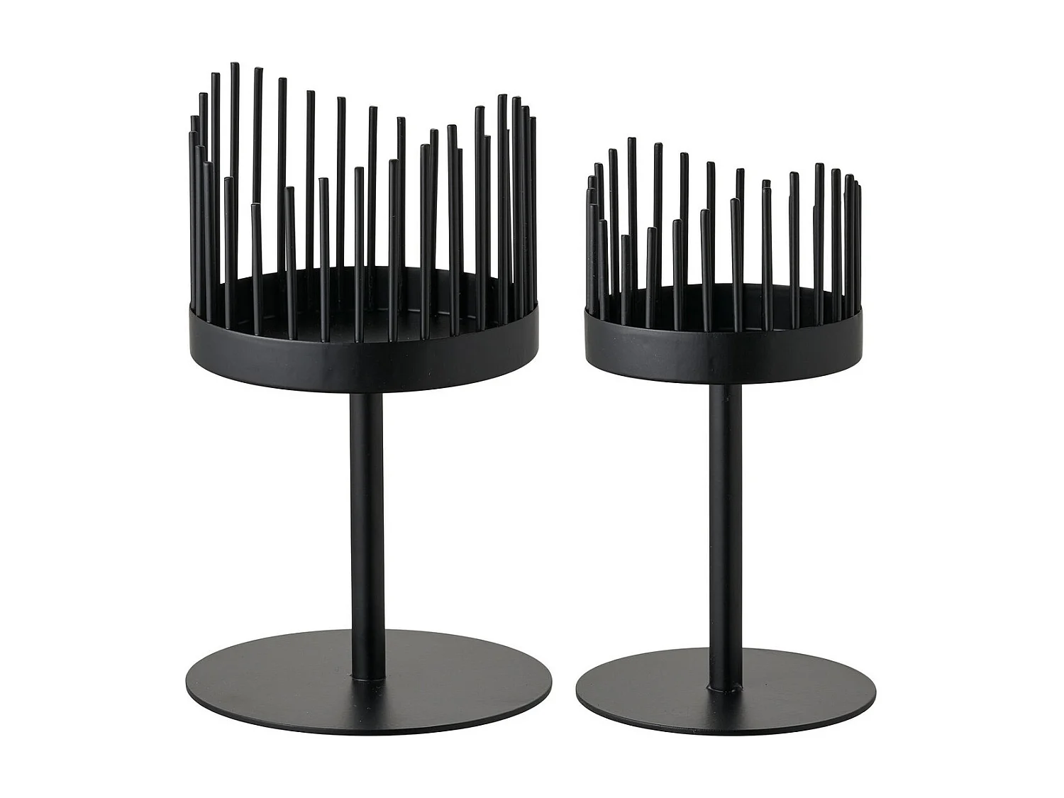 Świecznik HN27, Czarny, 11x11x18 cm, Seven Design