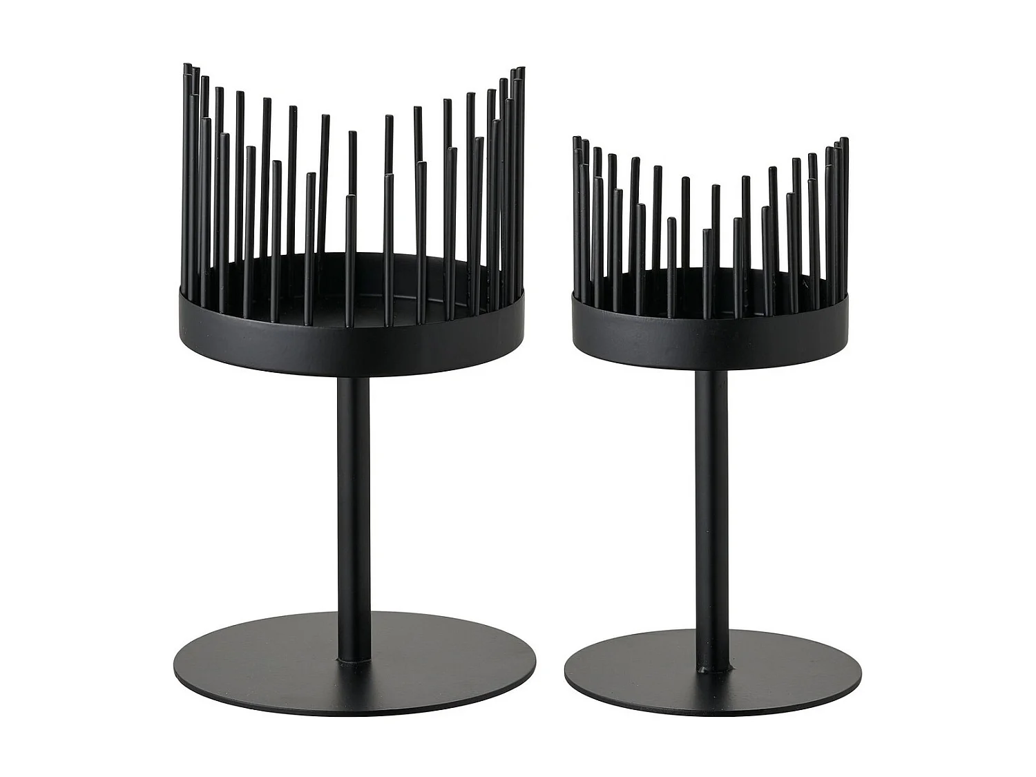 Świecznik HN27, Czarny, 11x11x18 cm, Seven Design