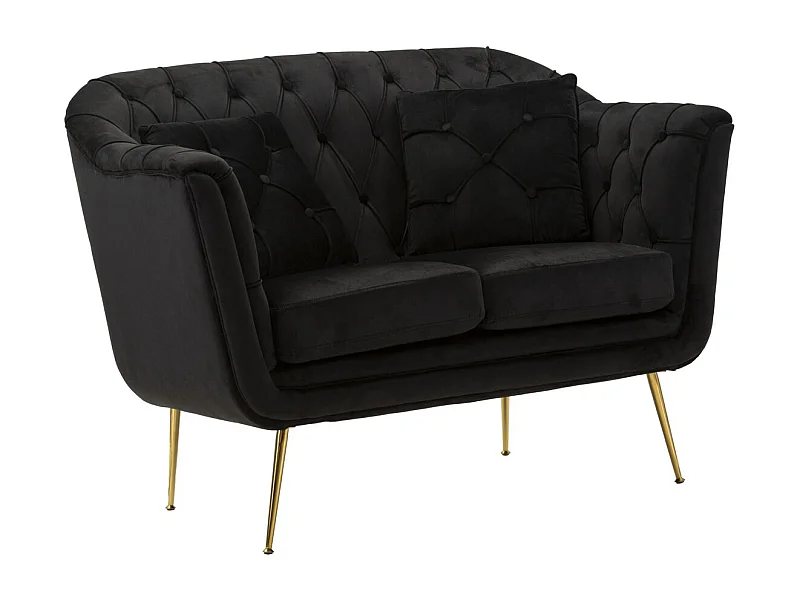 Divano MF896, Nero, 130x83x91 cm, Epikasa