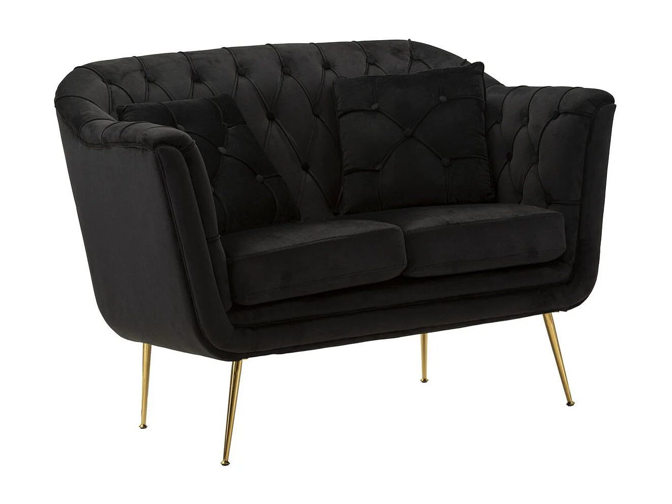 Divano MF896, Nero, 130x83x91 cm, Epikasa