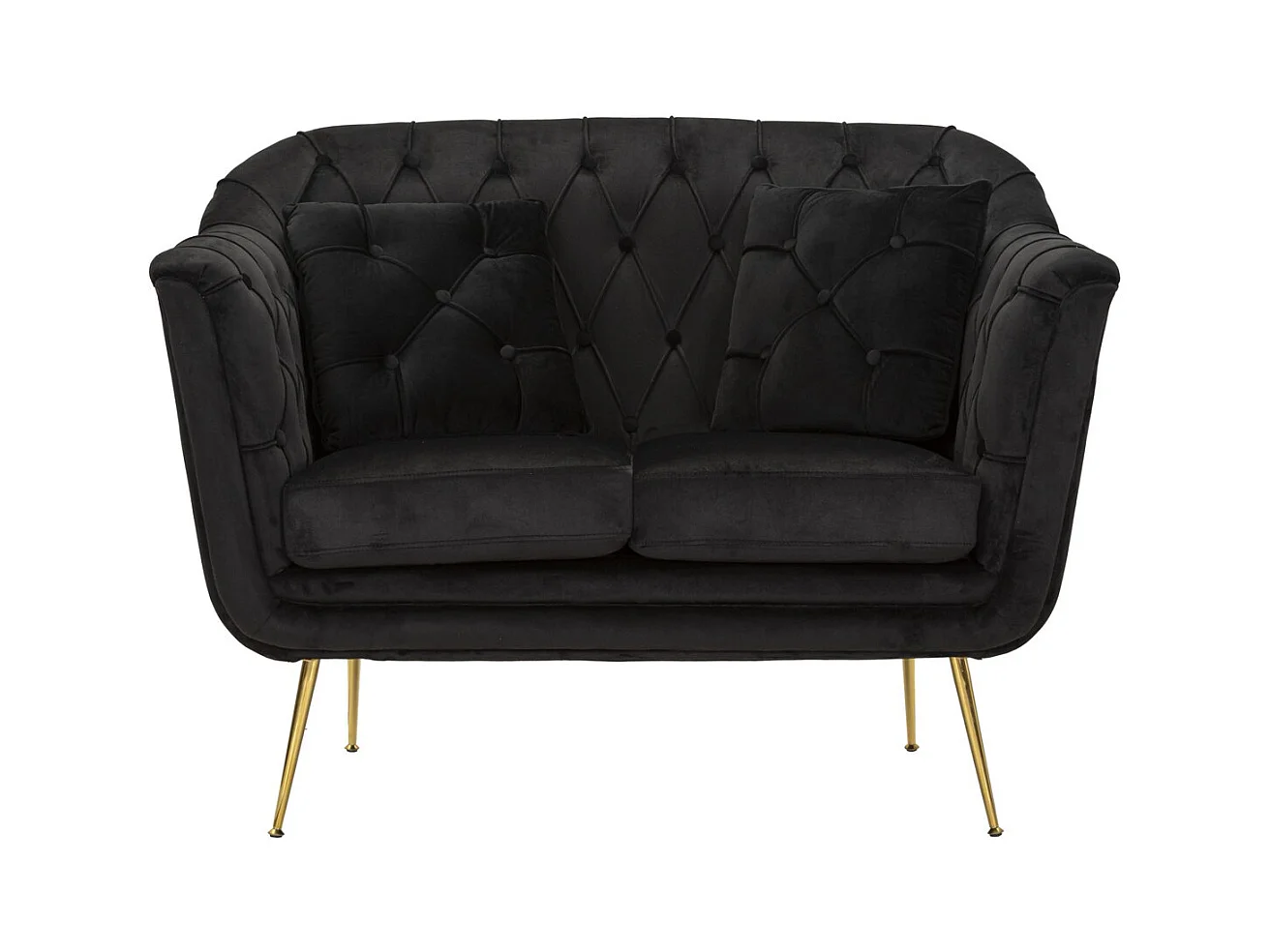 Divano MF896, Nero, 130x83x91 cm, Epikasa