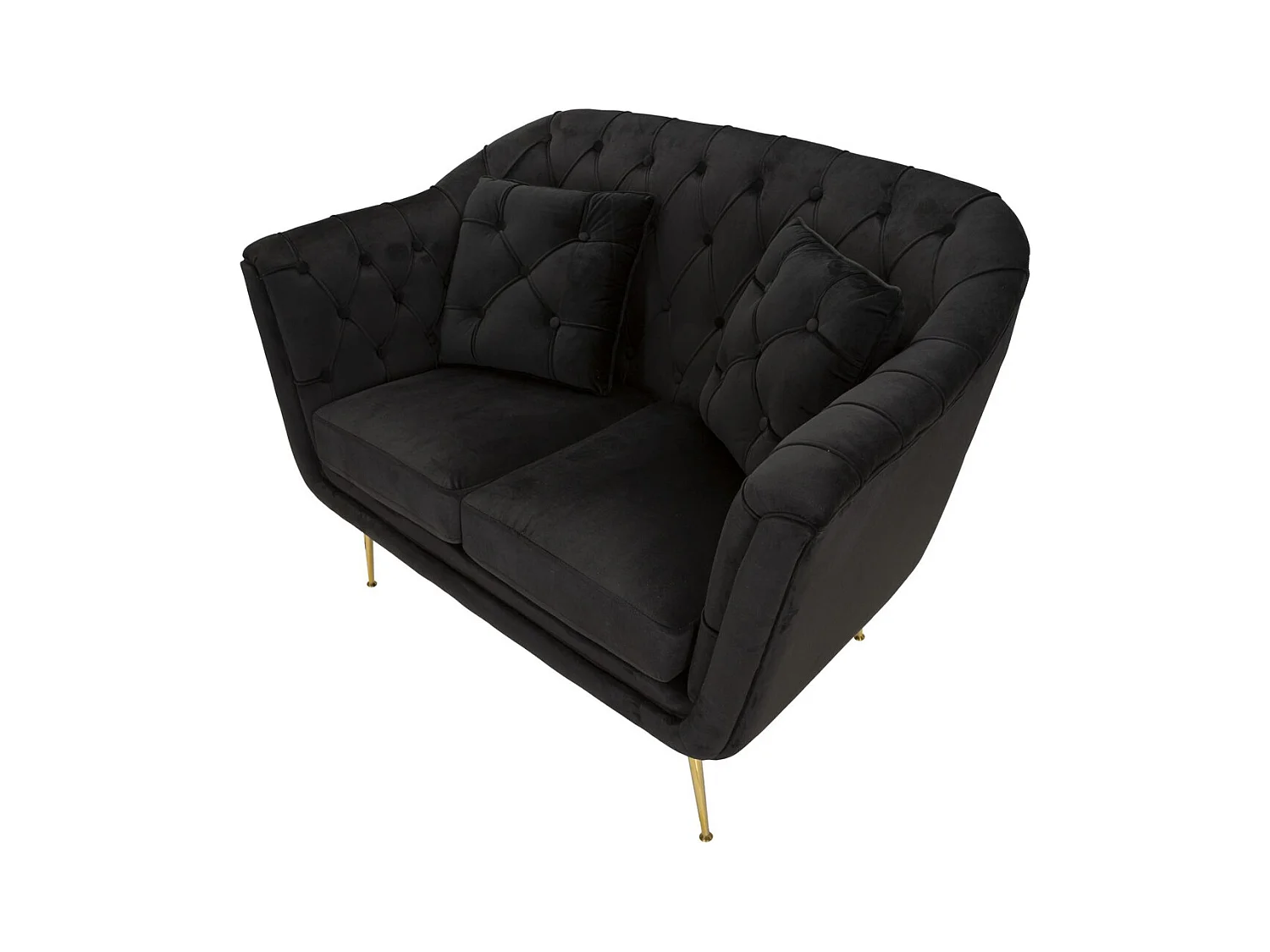 Divano MF896, Nero, 130x83x91 cm, Epikasa