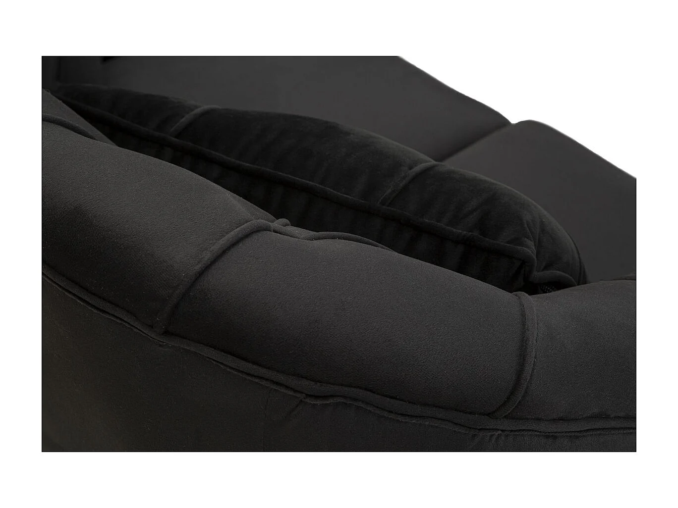 Divano MF896, Nero, 130x83x91 cm, Epikasa