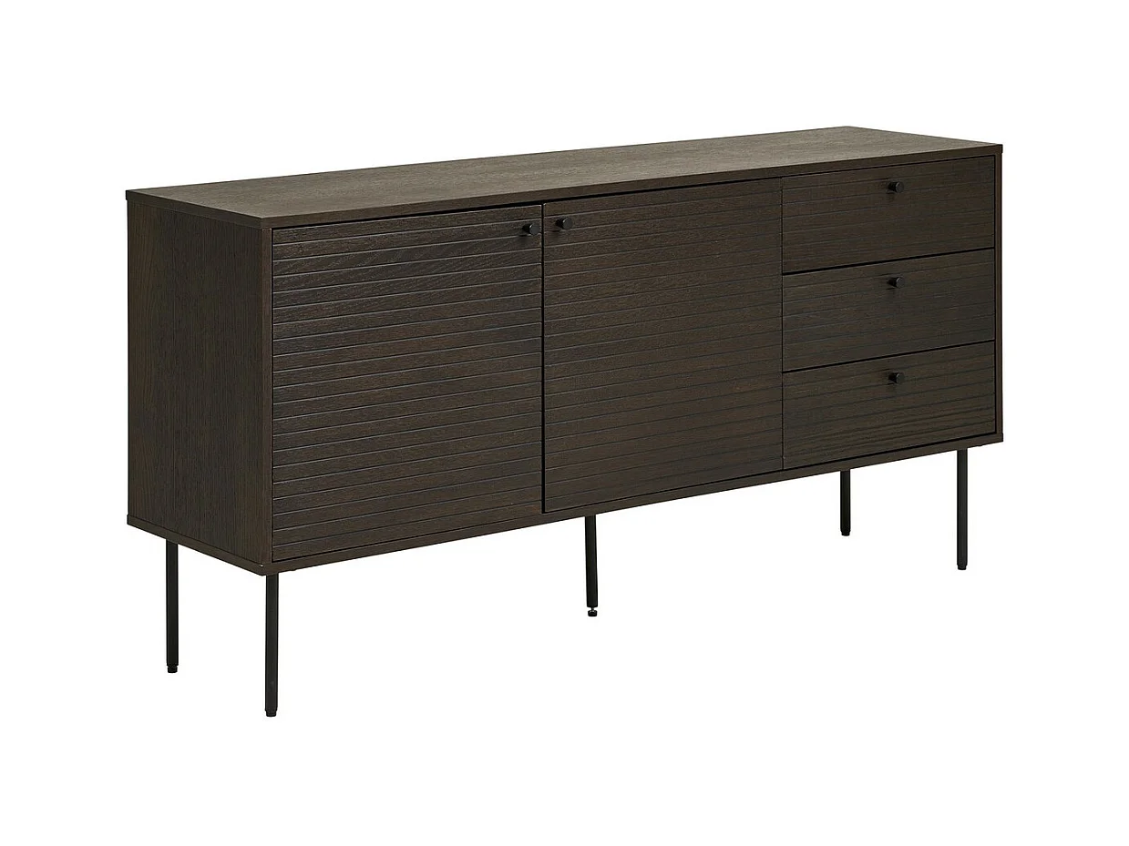 Buffet de Salon Kyoto, Noir, 150x40x74 cm, Seven Design