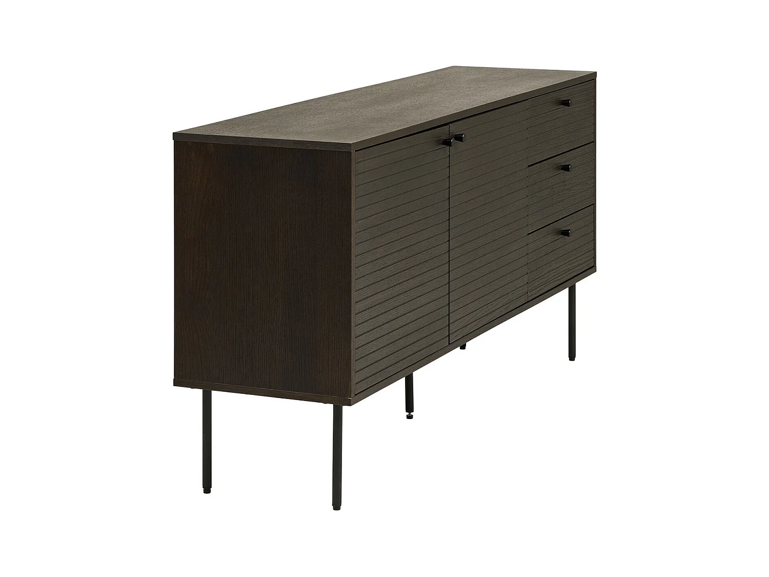 Buffet de Salon Kyoto, Noir, 150x40x74 cm, Seven Design