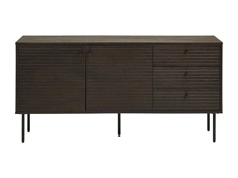 Kredens Kioto, Czarny, 150x40x74 cm, Seven Design