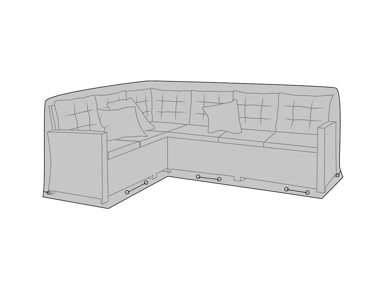 Housse de Protection pour Mobilier d'Extérieur Luxury, Noir, 100x252x90 cm, Seven Design