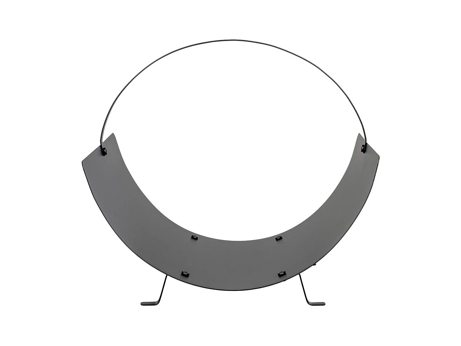 Porte-bûches Tires, Noir, 40x35x33,5 cm, Seven Design