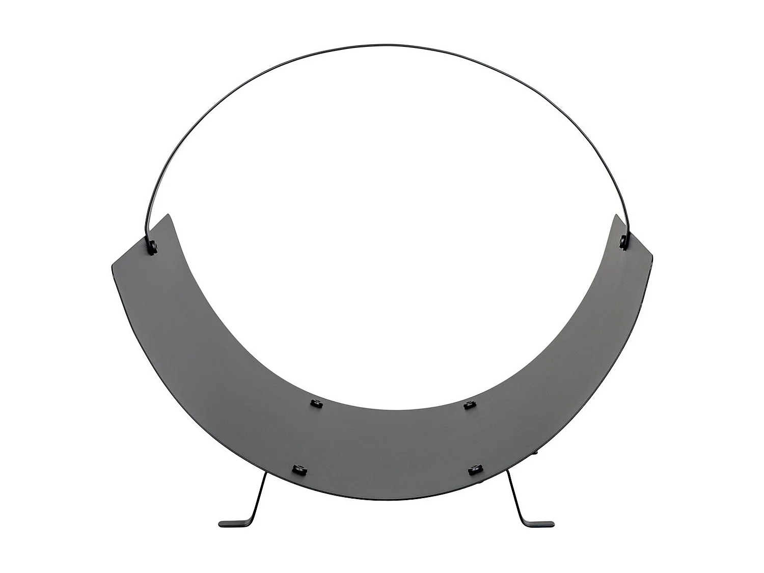 Porte-bûches Tires, Noir, 40x35x33,5 cm, Seven Design