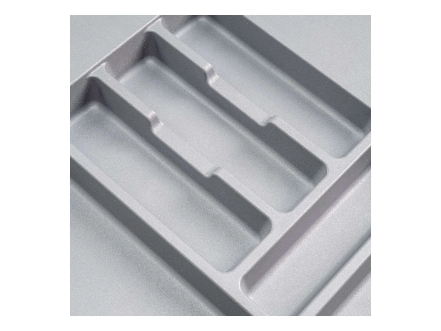 Boîte à couverts Optima universelle tiroir en plastique gris 34x49 cm