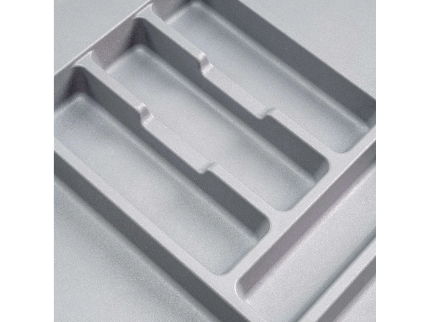 Boîte à couverts Optima universelle tiroir en plastique gris 34x49 cm