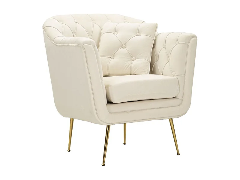 Poltrona MF895, Beige, 88x83x91 cm, Epikasa