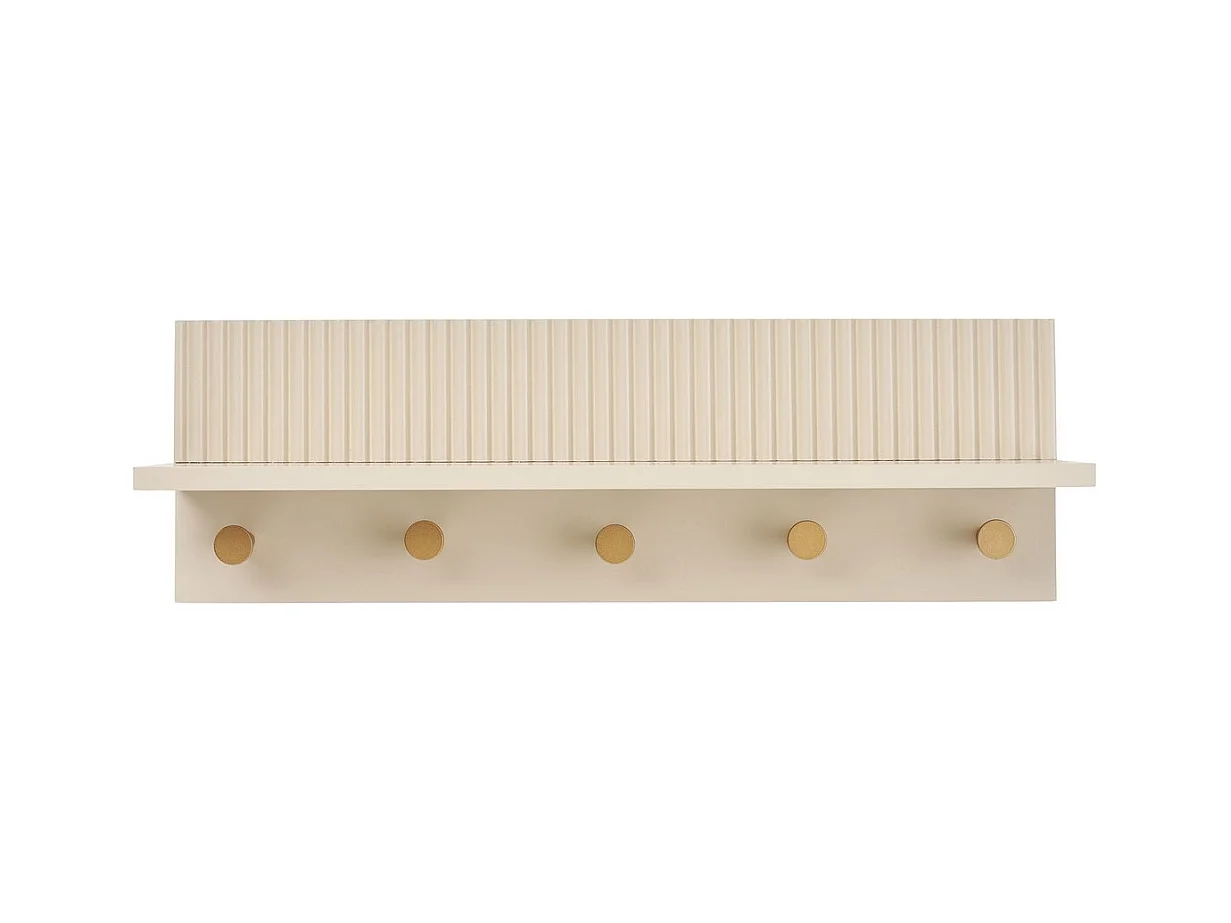 Porte-Manteau Murale Rocca, Beige, 50x12x16 cm, Seven Design