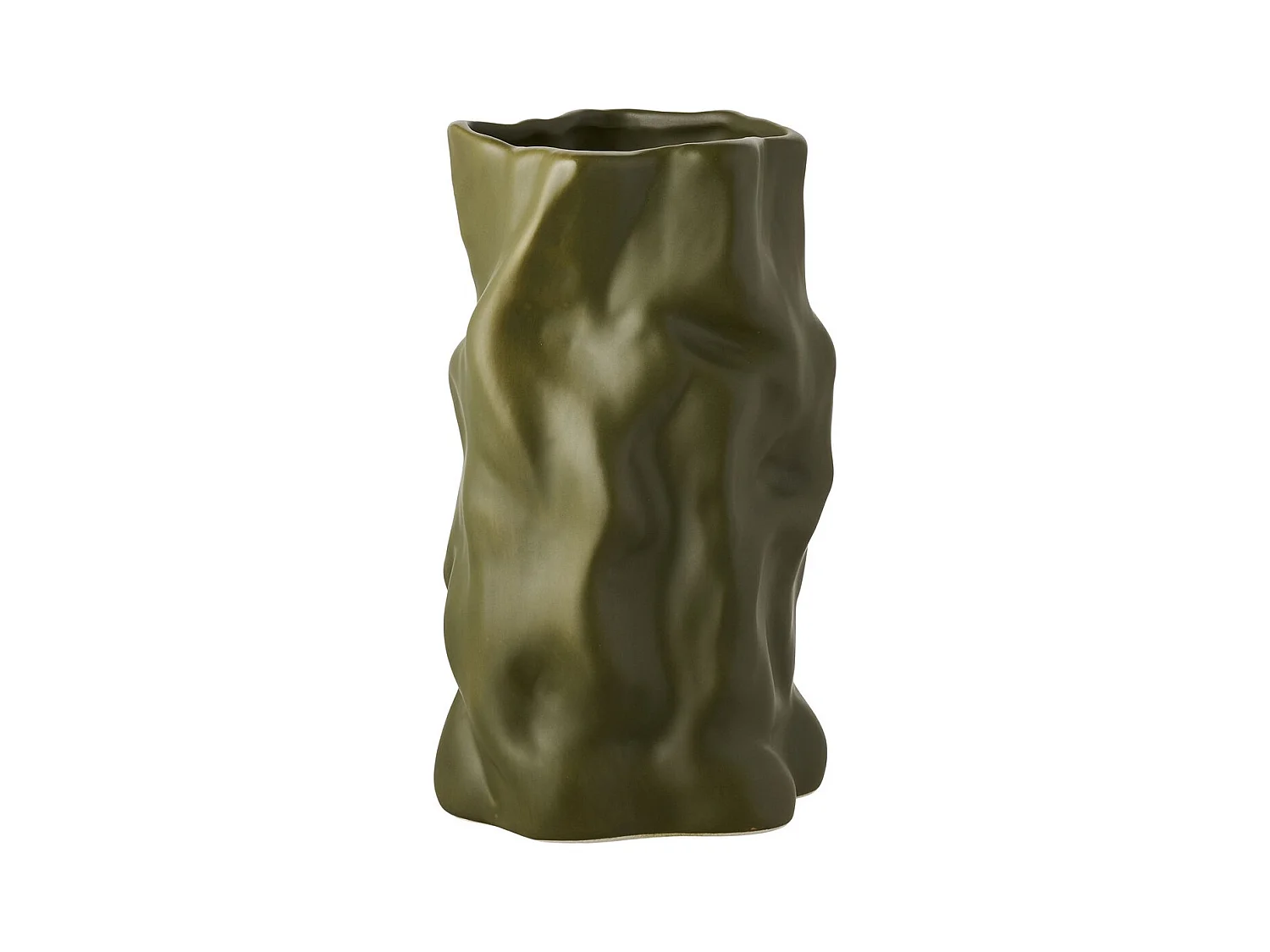 Vase Décoratif HN6, Vert, 15x15x25,5 cm, Seven Design
