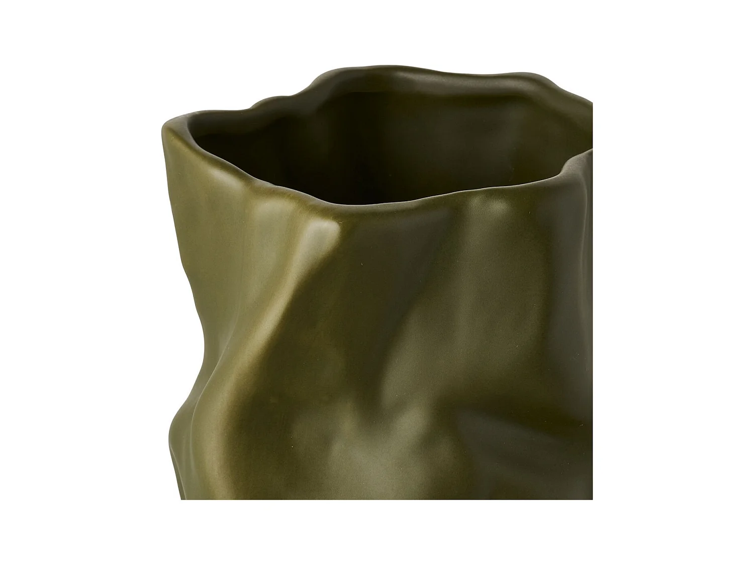Vase Décoratif HN6, Vert, 15x15x25,5 cm, Seven Design