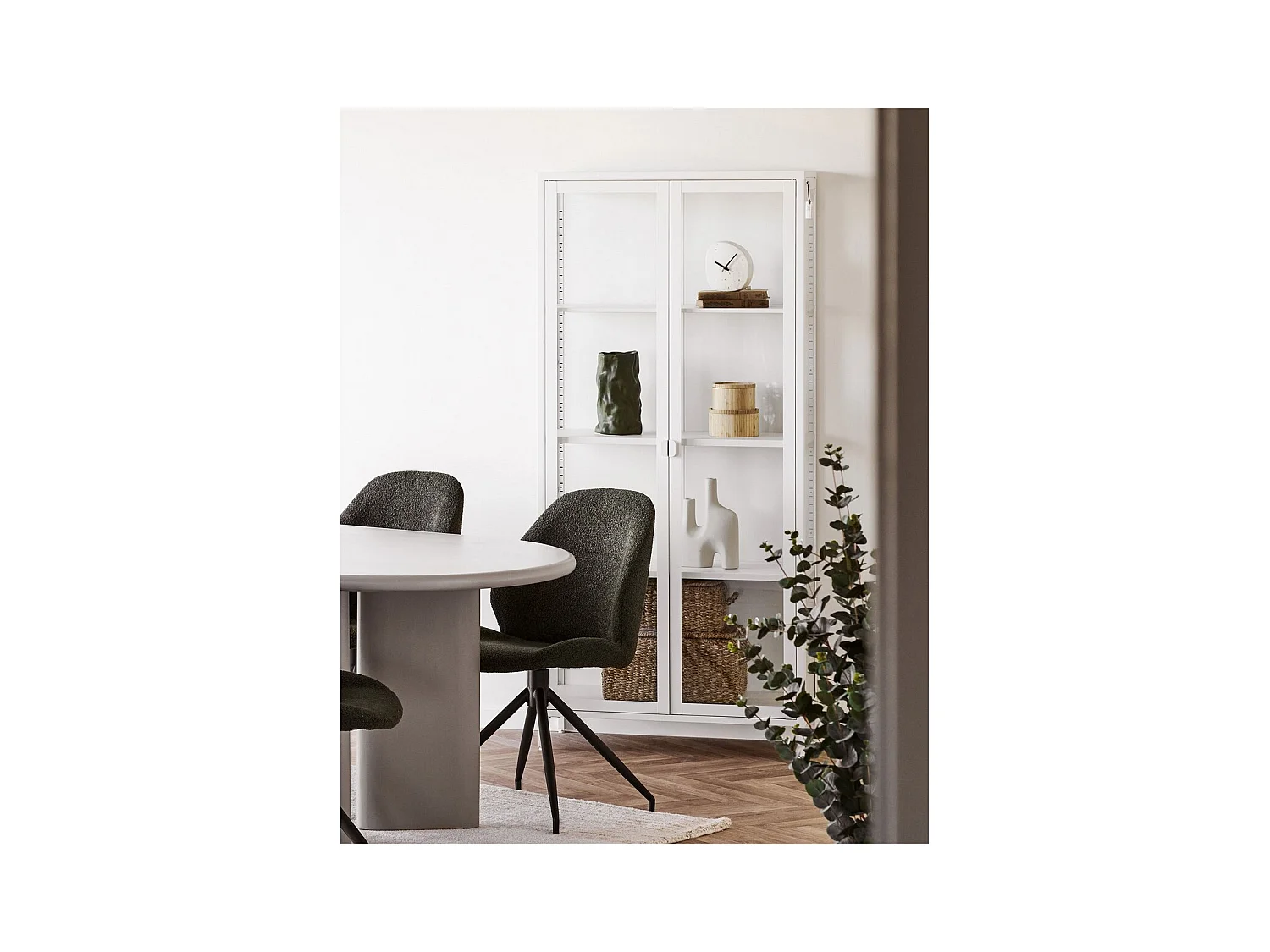 Vase Décoratif HN6, Vert, 15x15x25,5 cm, Seven Design