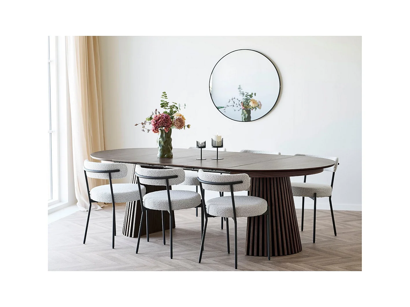 Vase Décoratif HN6, Vert, 15x15x25,5 cm, Seven Design