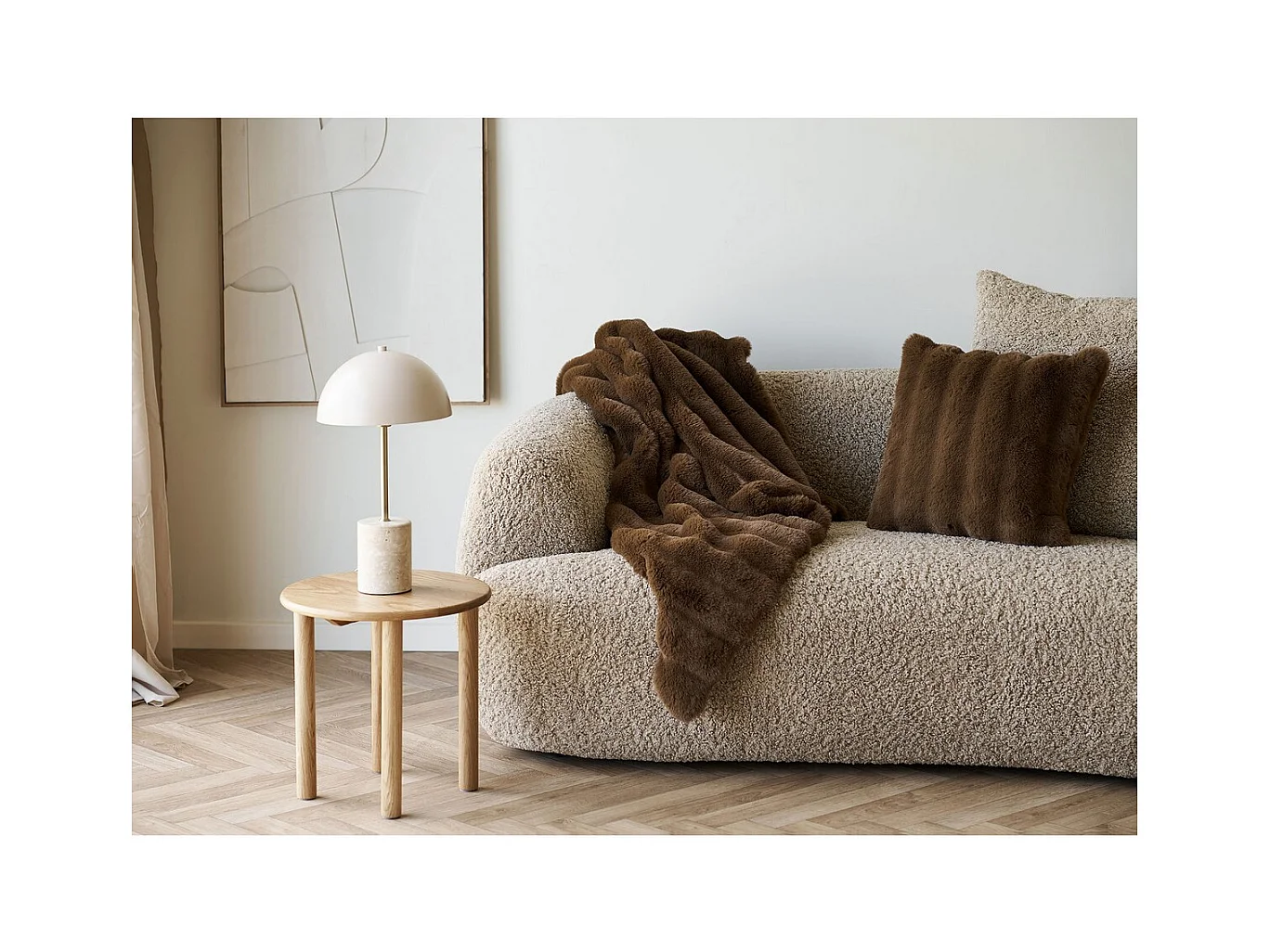 Geruite Galena - Bruin - 130x180x1 cm - Seven Design