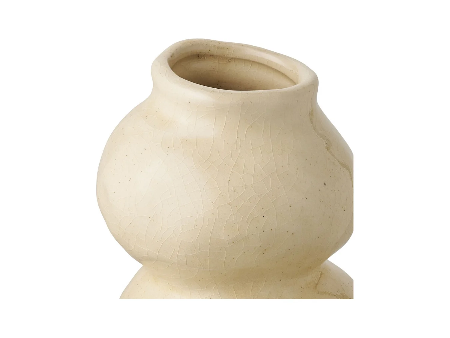 Vase Décoratif HN10, Beige, 10,5x10,5x19,5 cm, Seven Design