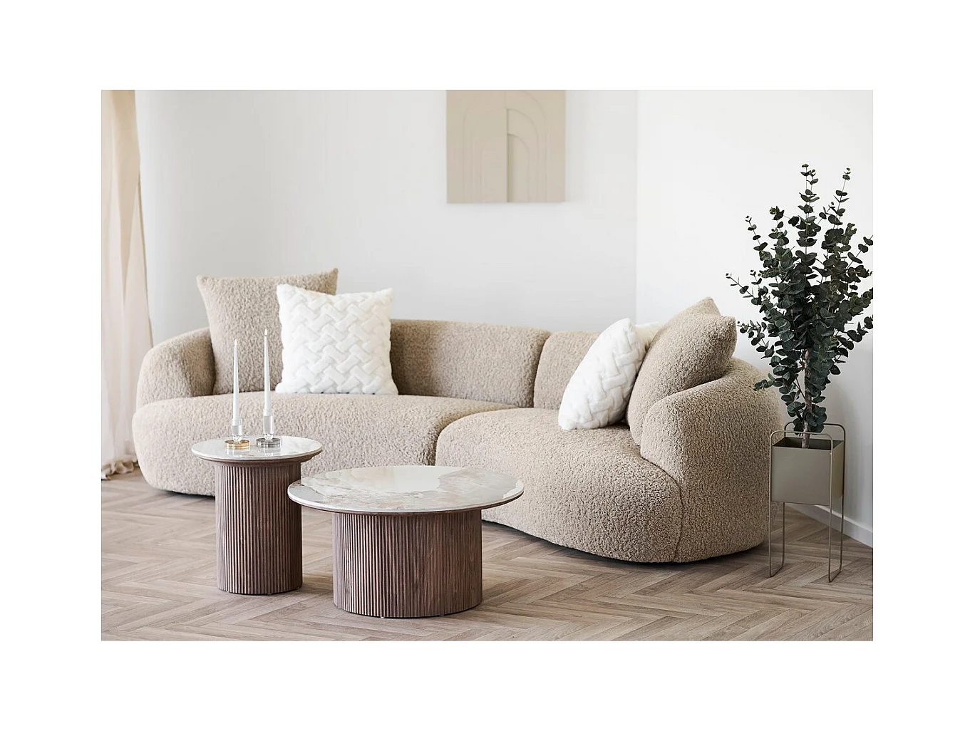 Cache Pot HN17, Marron, 22,5x22,5x54 cm, Seven Design