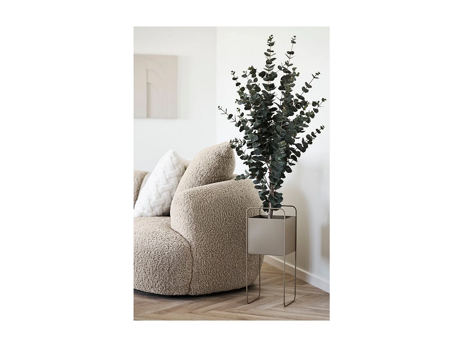 Doniczka na Rośliny HN17, Brązowy, 22,5x22,5x54 cm, Seven Design