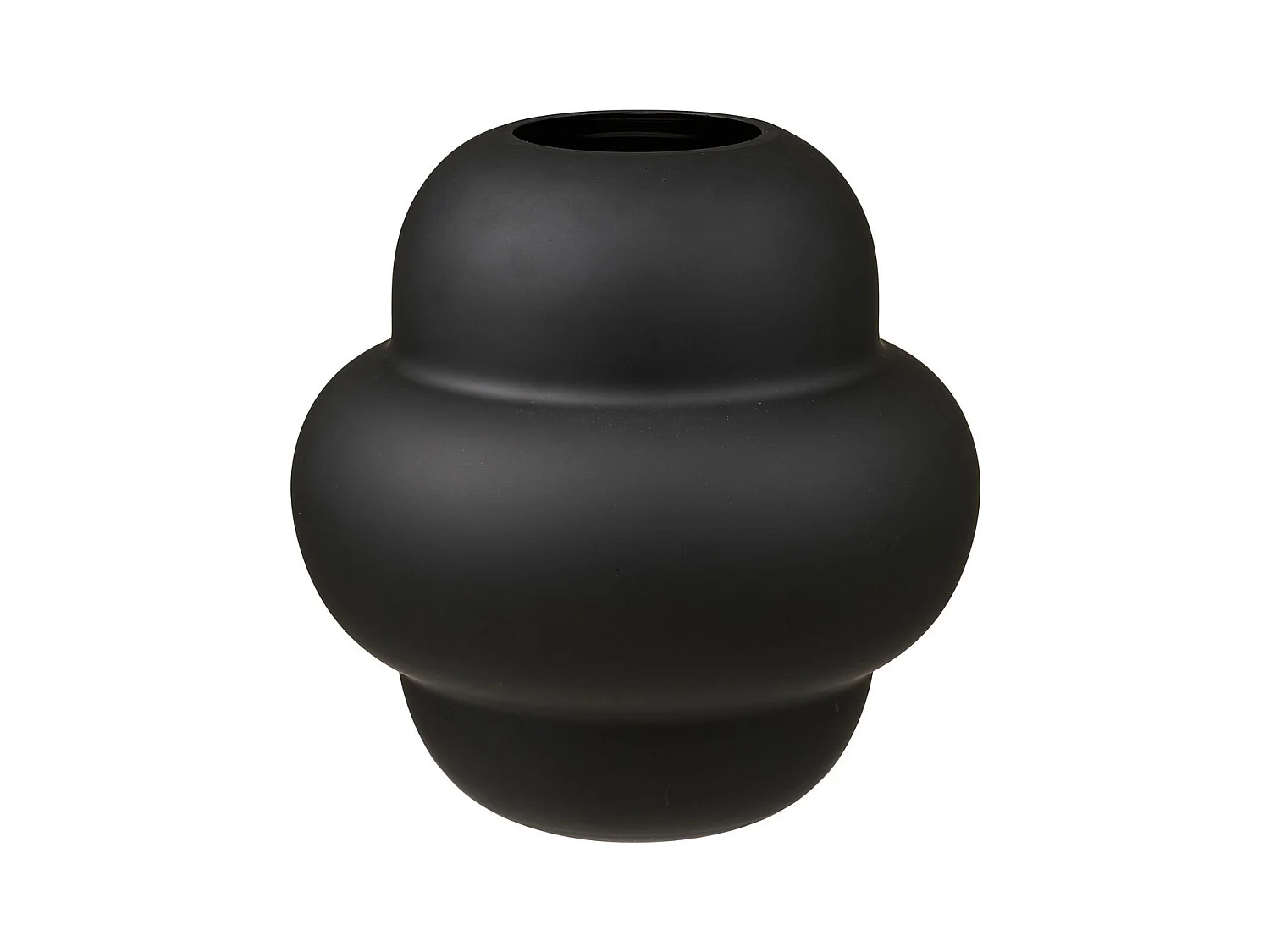 Vase Décoratif HN1, Noir, 21x21x20 cm, Seven Design