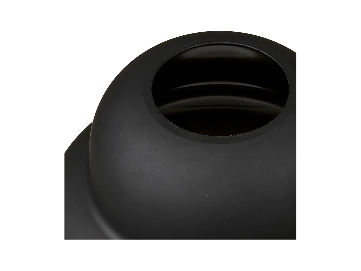 Vase Décoratif HN1, Noir, 21x21x20 cm, Seven Design