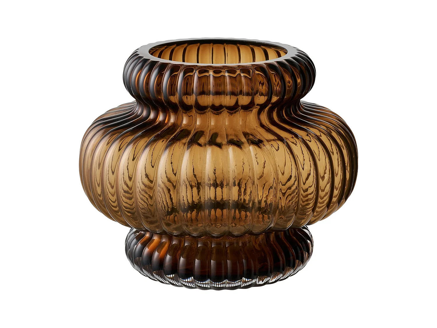 Vase Décoratif HN3, Marron, 20x20x16 cm, Seven Design