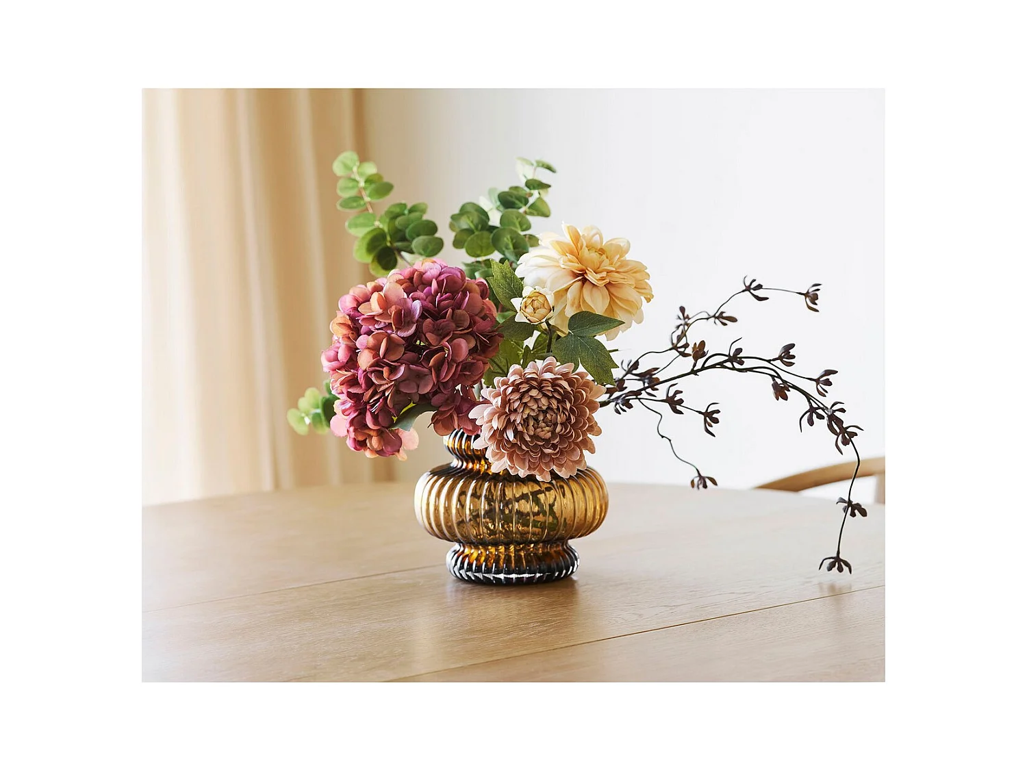 Vase Décoratif HN3, Marron, 20x20x16 cm, Seven Design