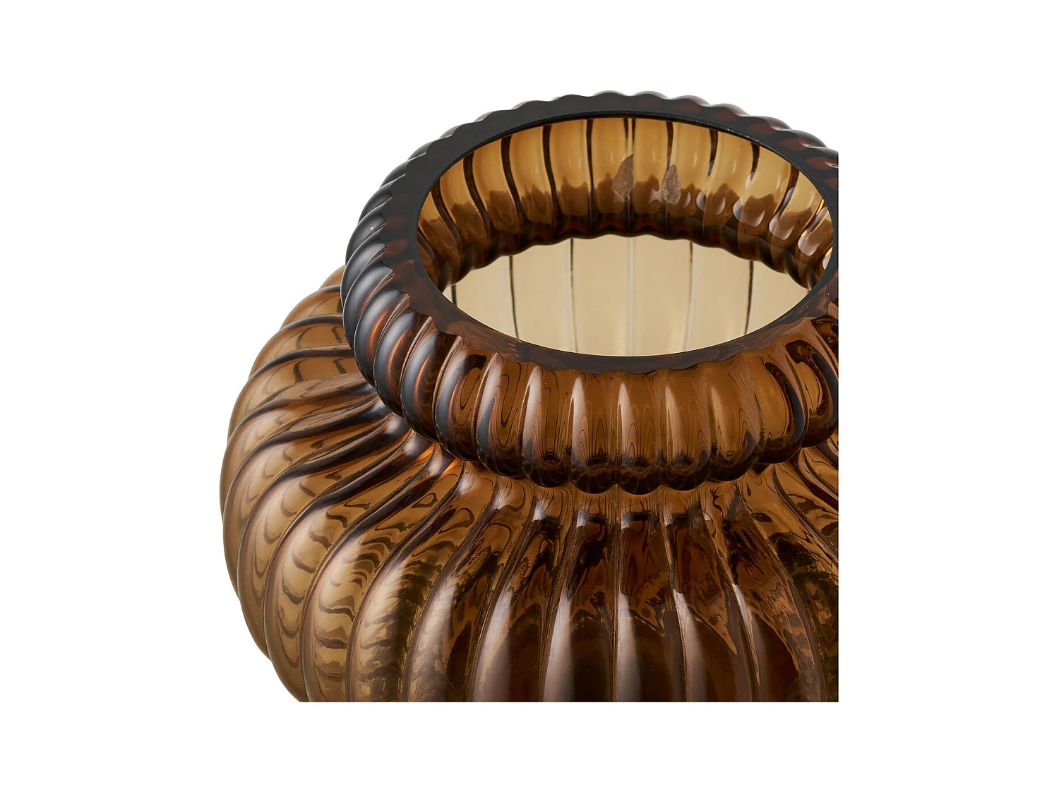 Vase Décoratif HN3, Marron, 20x20x16 cm, Seven Design