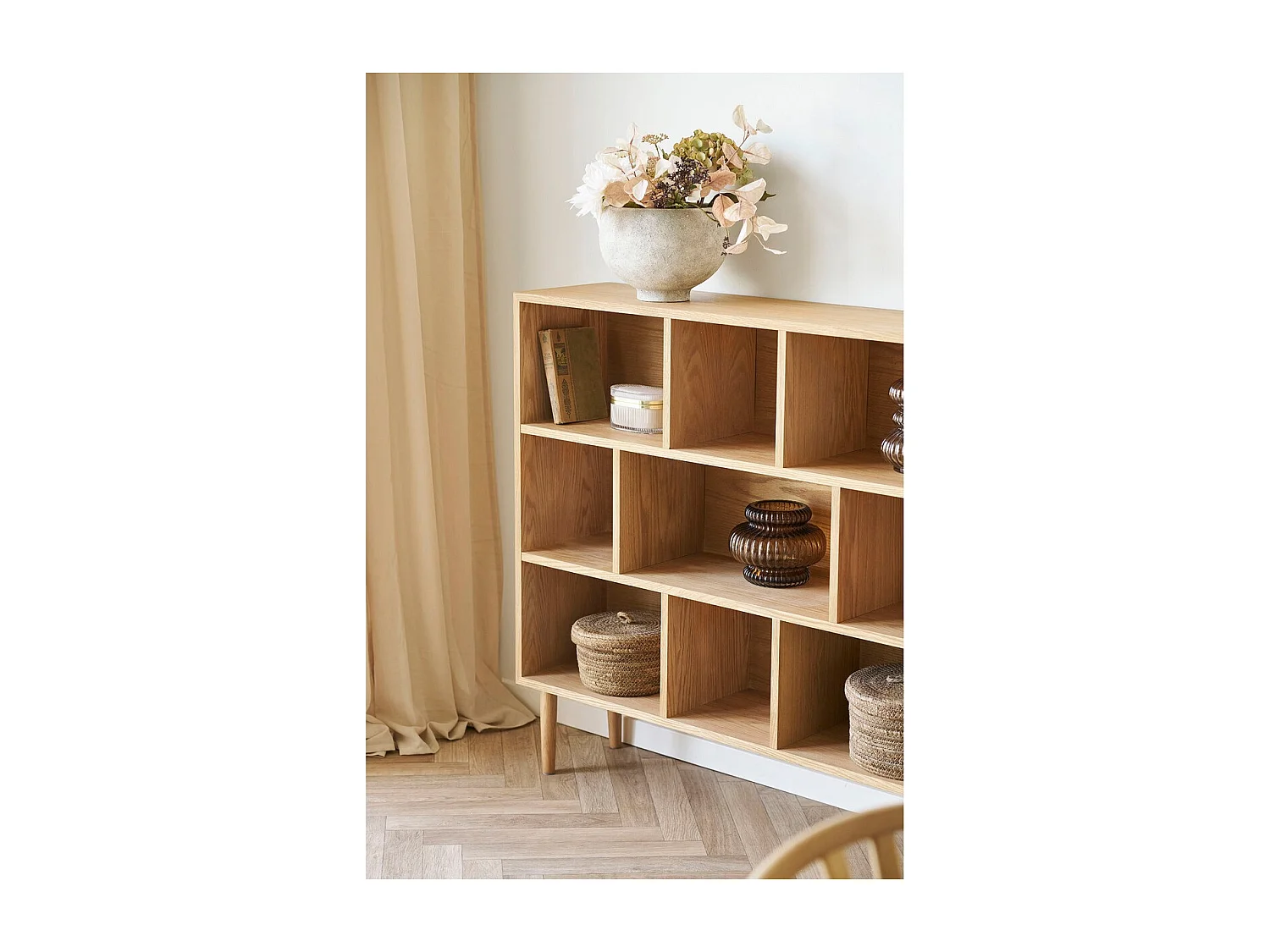 Wazon Dekoracyjny HN3, Brązowy, 20x20x16 cm, Seven Design