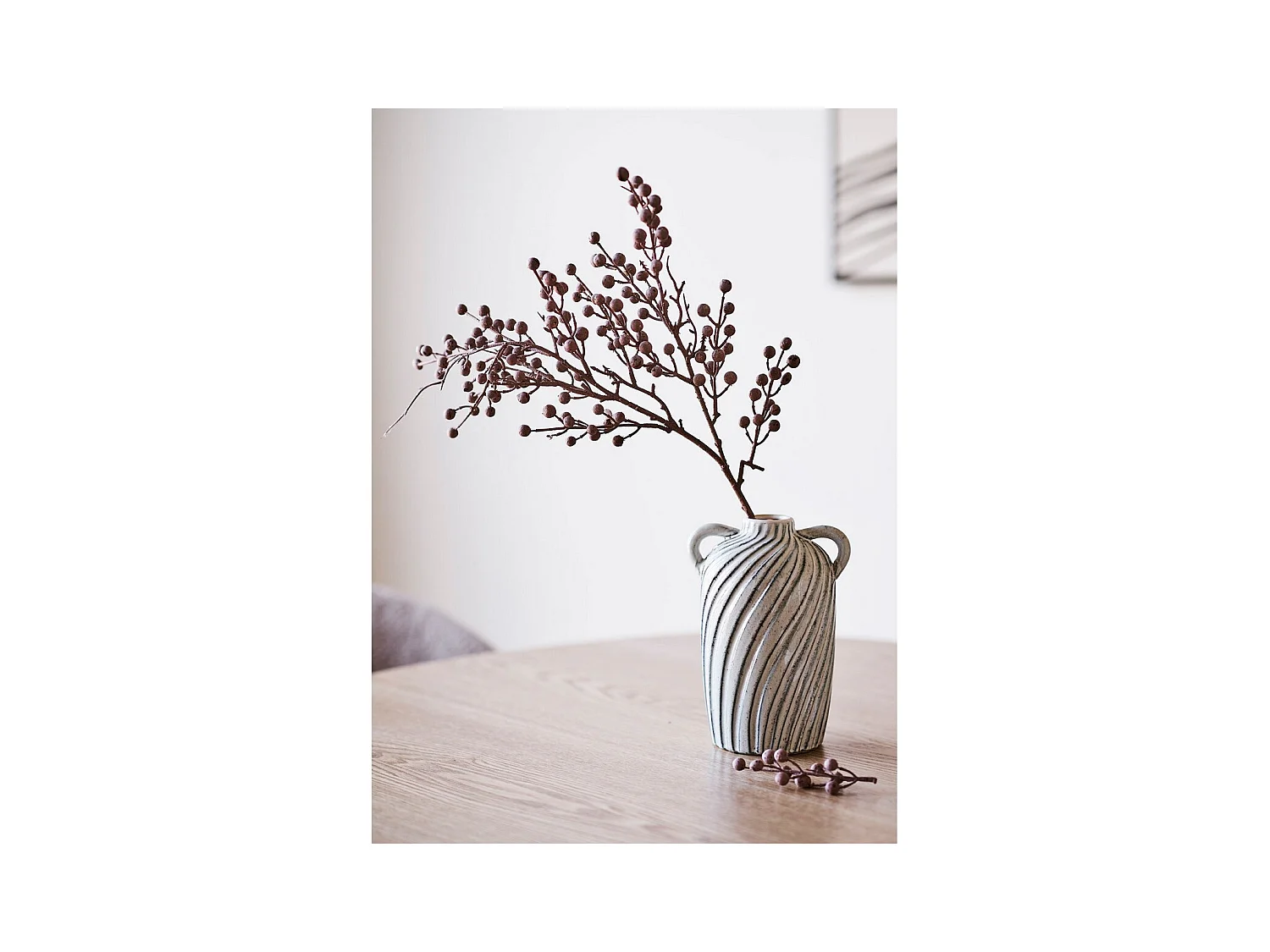 Decoratieve Vaas HN8 - Grijs - 15,5x14x22 cm - Seven Design