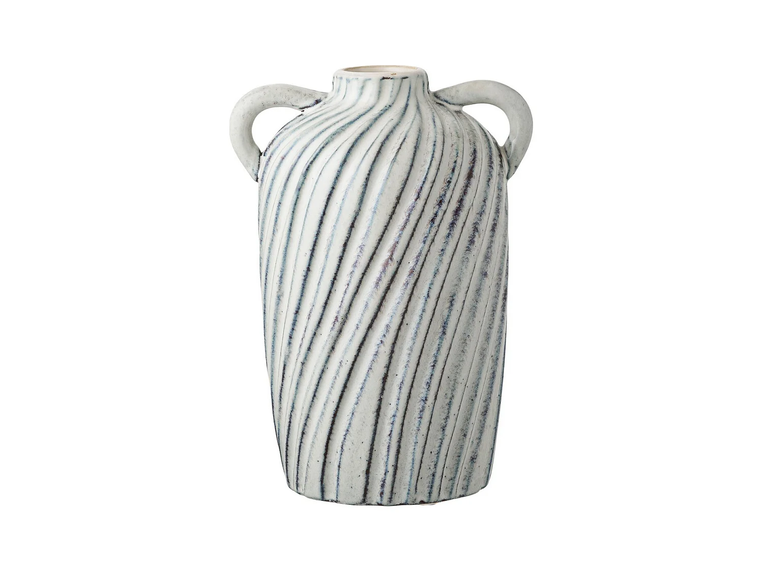 Vase Décoratif HN8, Gris, 15,5x14x22 cm, Epikasa