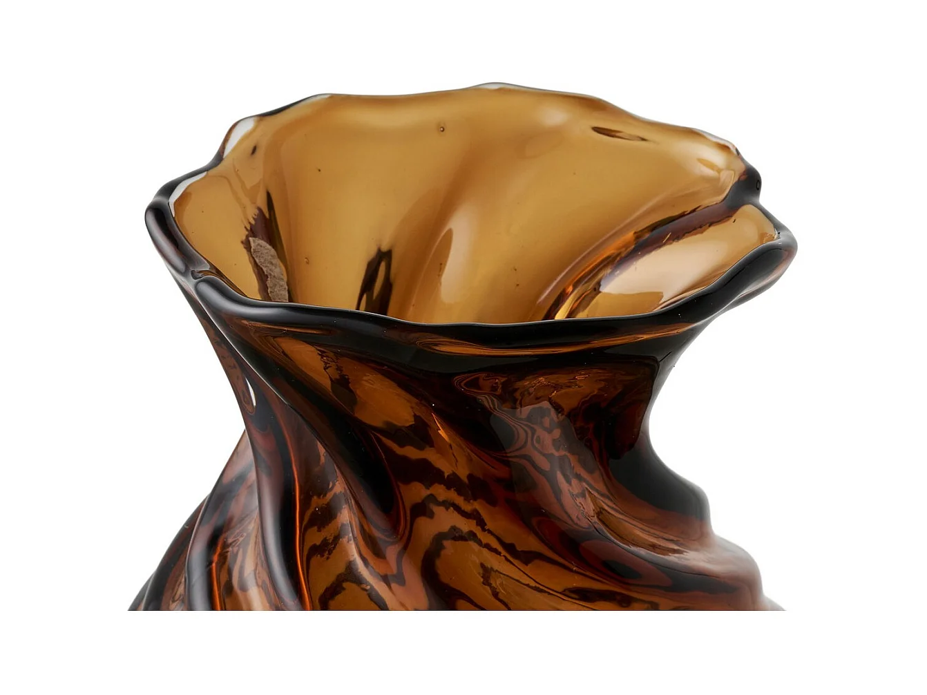 Vase Décoratif HN2, Marron, 16x16x18,5 cm, Seven Design