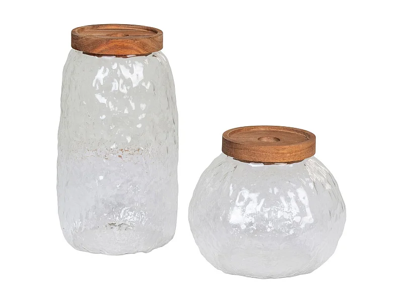 Zestaw 2 Wazony dekoracyjne Taipei, Brązowy, 14x10x21 cm, Seven Design