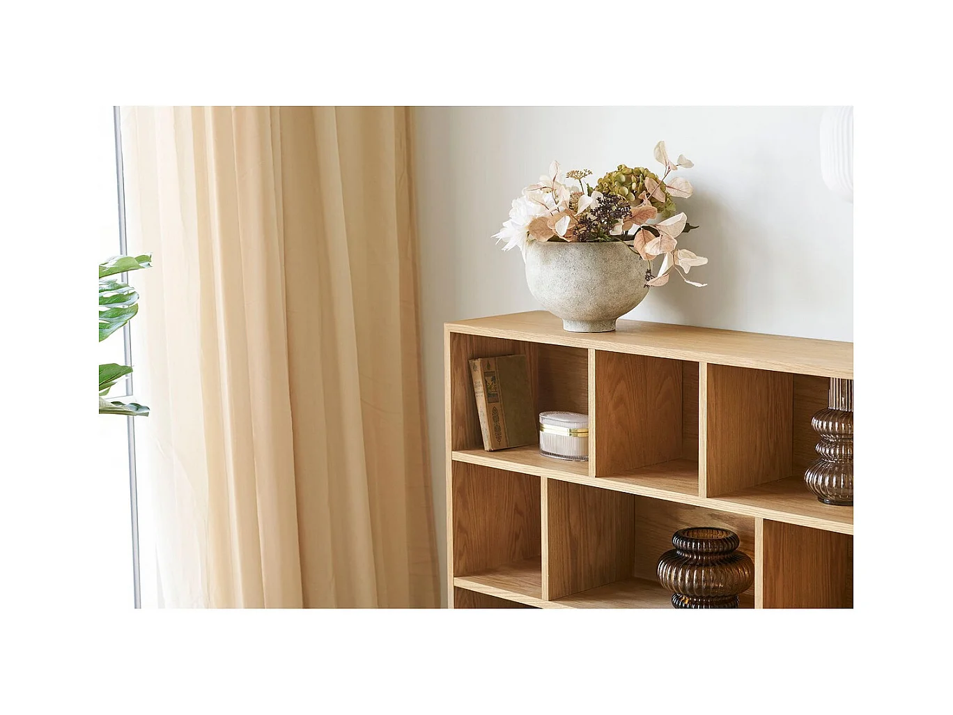 Vaso per Piante HN14, Beige, 26x26x19,5 cm, Seven Design