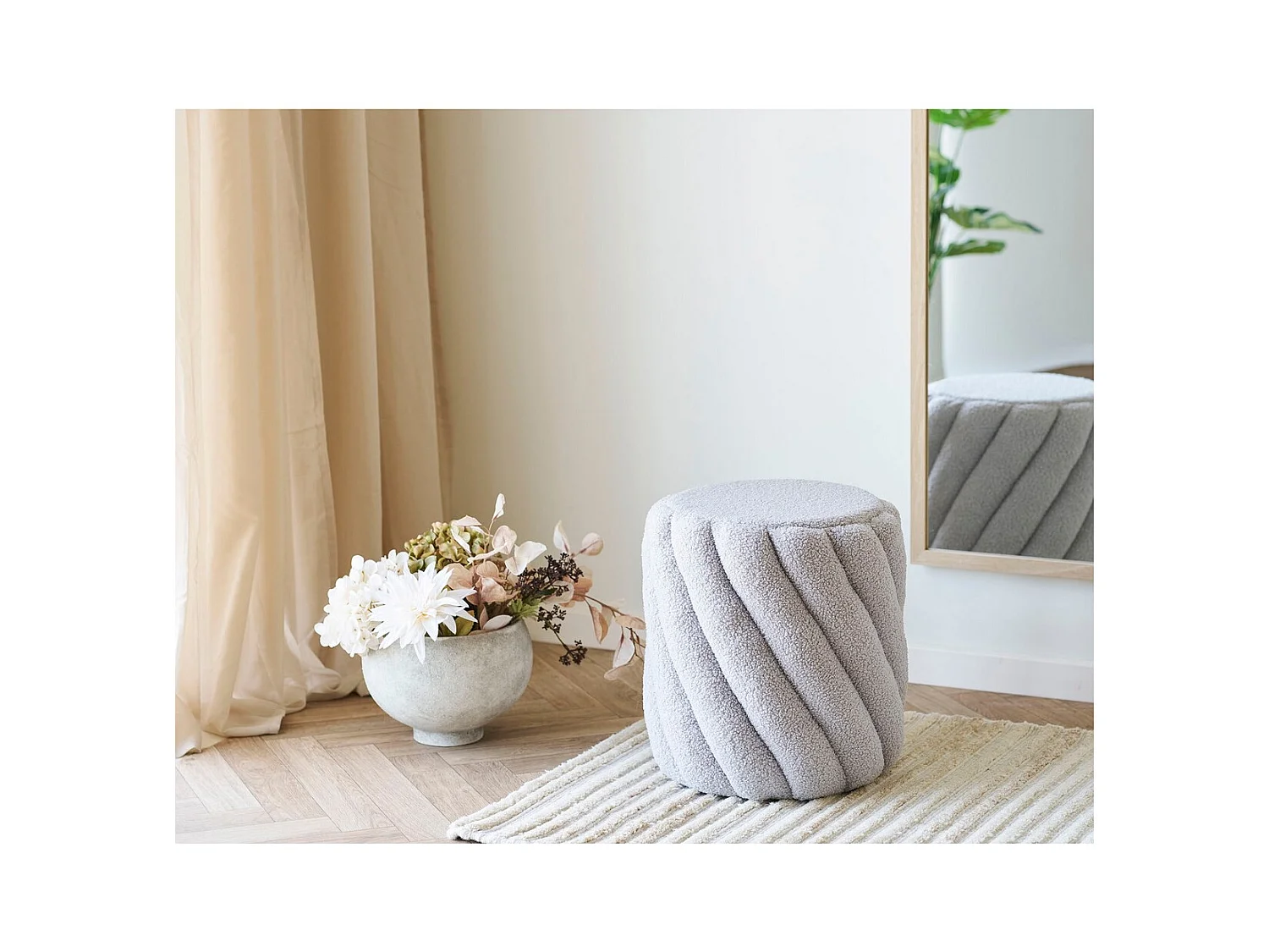 Vaso per Piante HN14, Beige, 26x26x19,5 cm, Seven Design