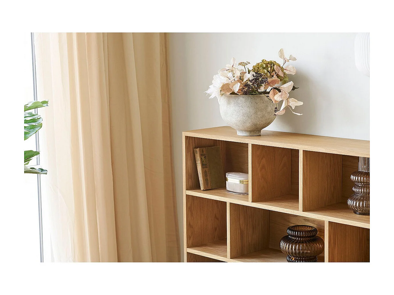 Doniczka na Rośliny HN14, Beżowy, 26x26x19,5 cm, Seven Design