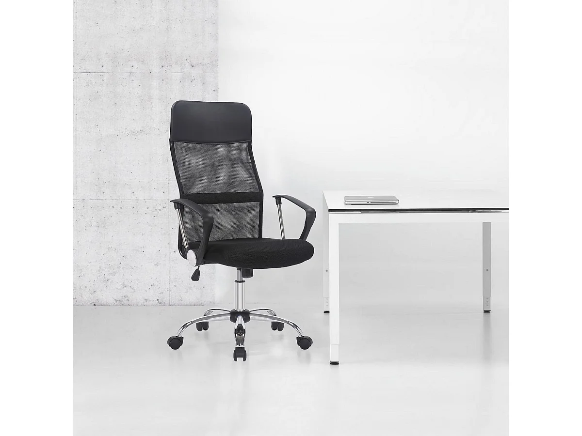 Krzesło do Biurka Nowy Jork, Czarny, 63x65x122 cm, Seven Design