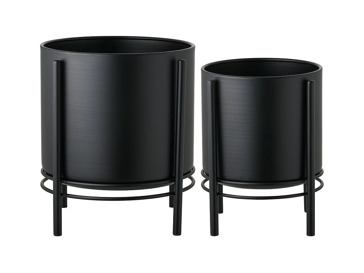 Cache Pot HN19, Noir, 25x25x29 cm, Seven Design