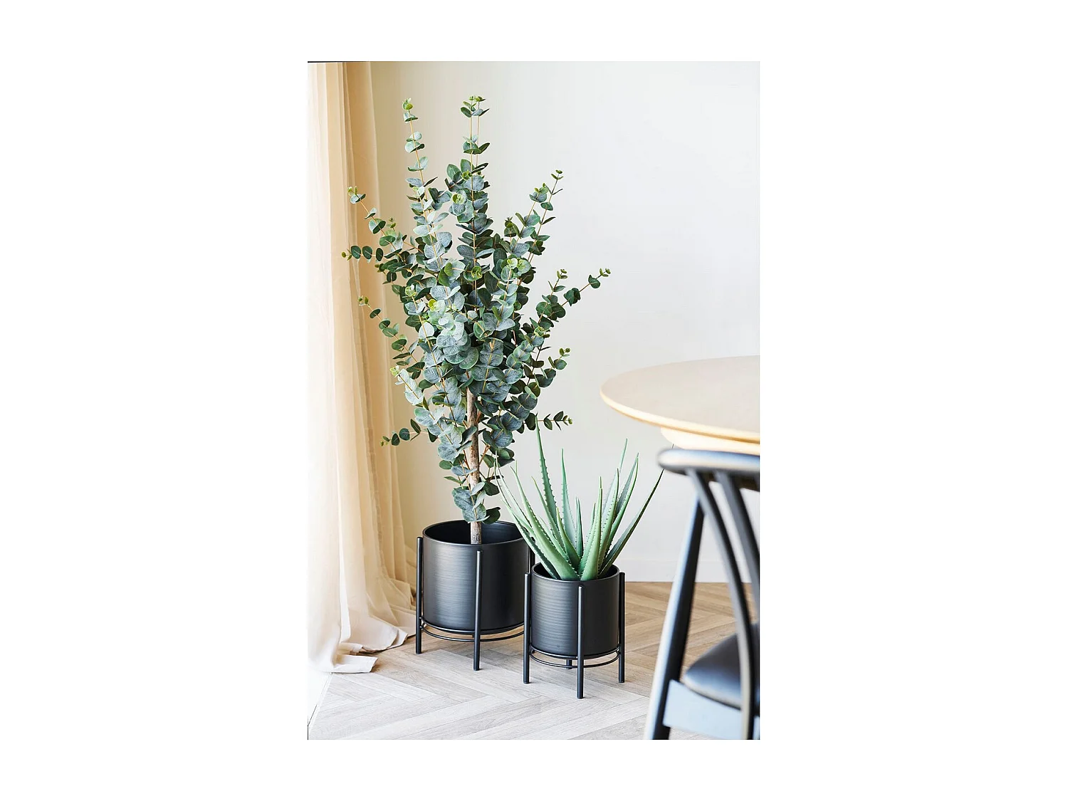 Doniczka na Rośliny HN19, Czarny, 25x25x29 cm, Seven Design