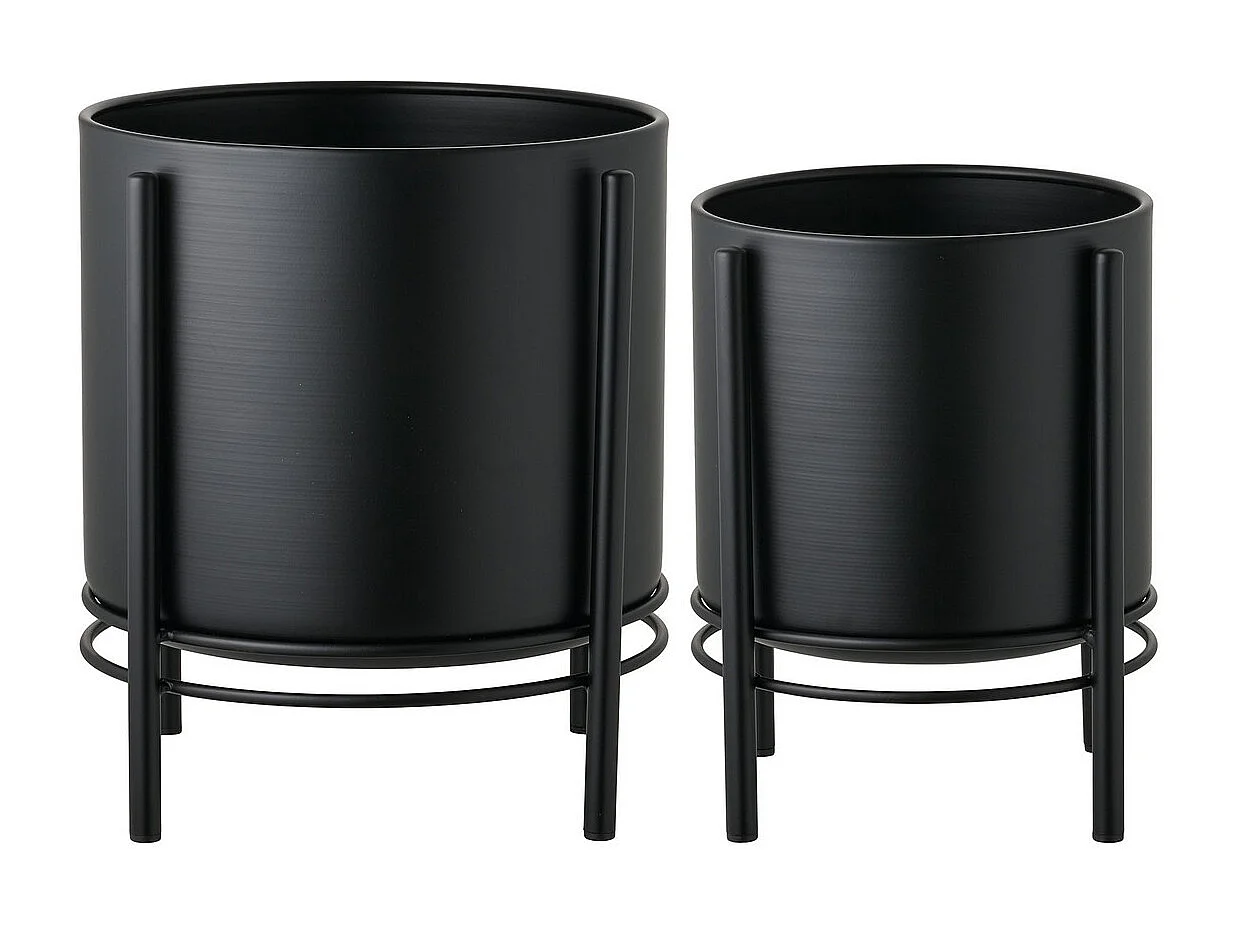 Doniczka na Rośliny HN19, Czarny, 25x25x29 cm, Seven Design