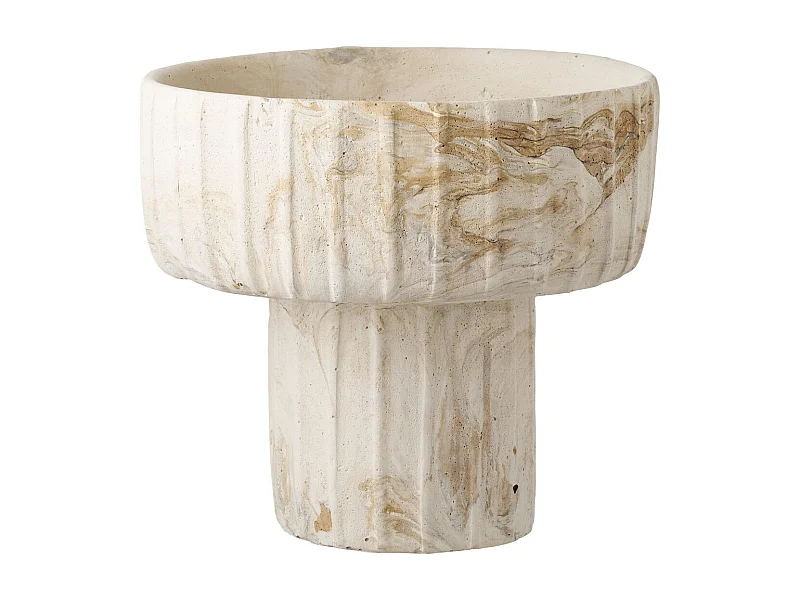 Vaso Decorativo HN7, Beige, 20,5x20,5x6 cm, Epikasa