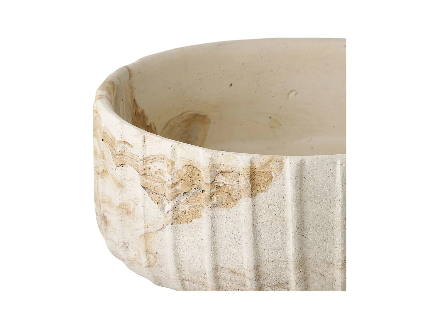 Vase Décoratif HN7, Beige, 20,5x20,5x6 cm, Seven Design